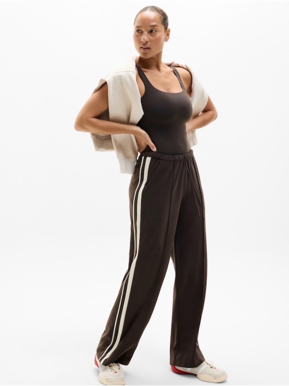 NWT Athleta MVP Side Stripe Truffle Pant Sz XXS